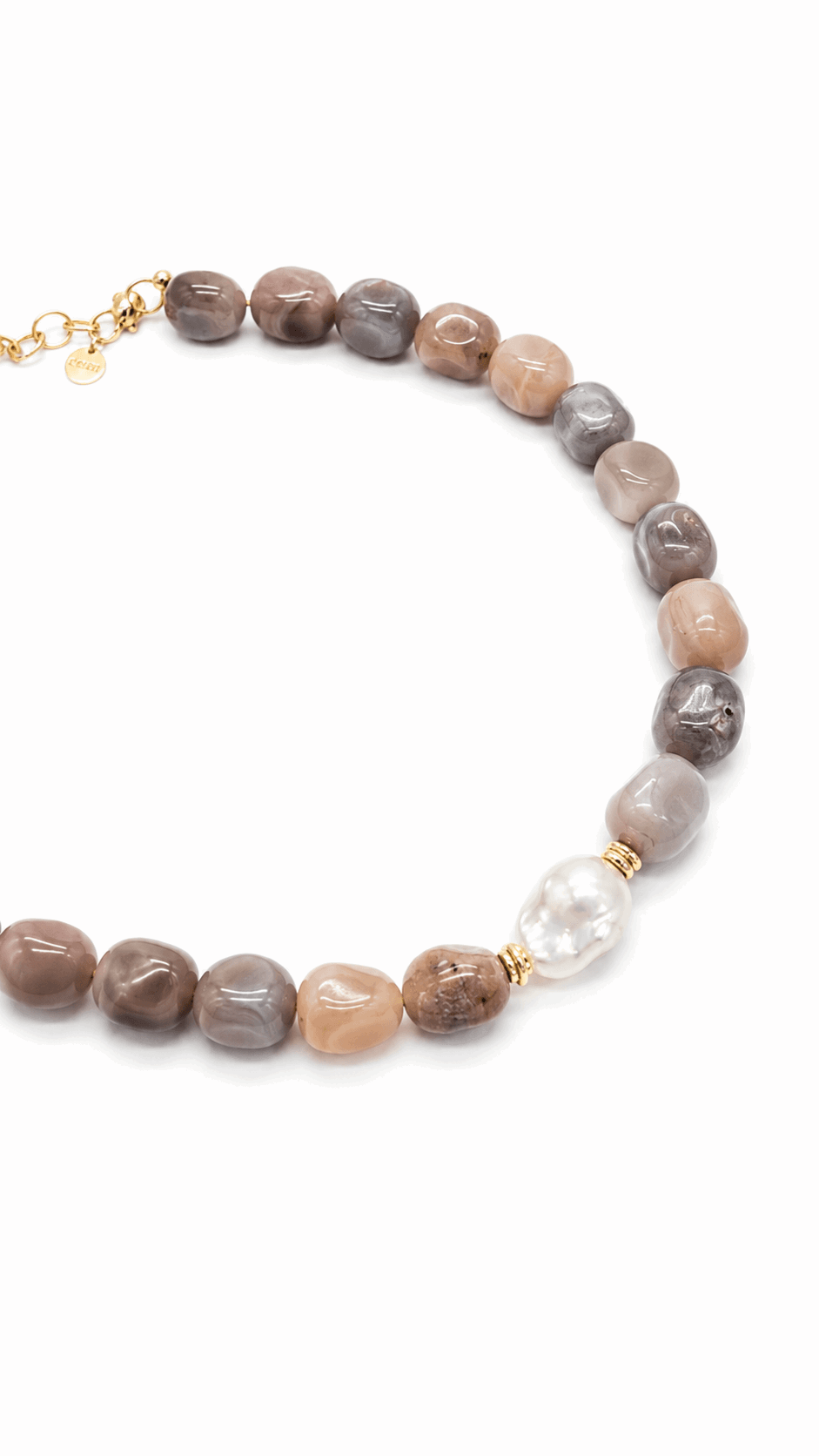 Collier Béa en pierre de Soleil et perle