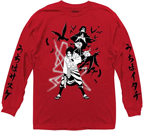 Itachi & Sasuke Long Sleeve Red T-Shirt